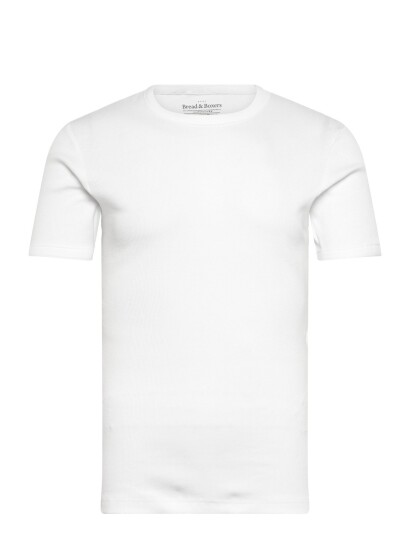 Bread & Boxers Crew Neck Ribbed   White   S
