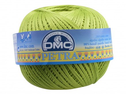 DMC Petra nr. 8 Heklegarn Unicolor 5907 Eplegrønn