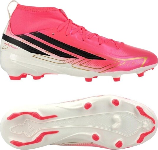 adidas F50 Hyperfast League Mid Cut Fg Road To Glory Solar Turbo/svart/gull Metallisk Barn Gress (Fg) størrelse 33½