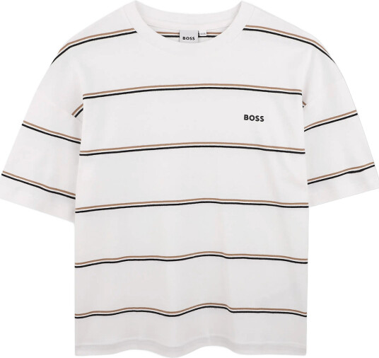 BOSS Short Sleeves Tee Shirt White 110 BOSS Short Sleeves Tee Shirt White 110
