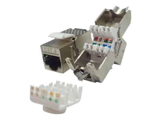 Netrack Keystone Jack Module Modulinnlegg Cat 6 Ftp Rj-45 Sølv