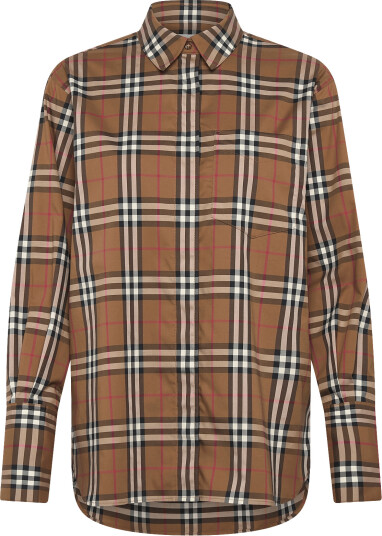 Burberry Ivery Shirt Chk Brown 42 Burberry Ivery Shirt Chk Brown 42