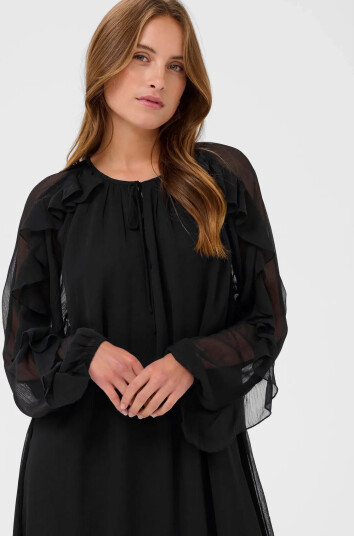 Kaffe Kamila Chiffon Dress - Black - 36