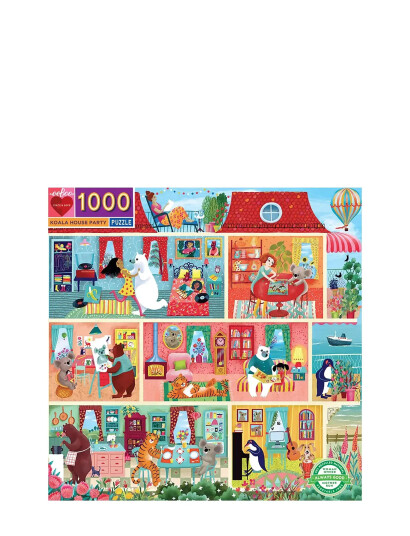 Eeboo Puzzle 1000 Pcs - Koala House Party - Multi/patterned - ONE SIZE