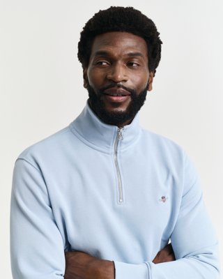 Shield collegegenser med half-zip FRESH BLUE XXXL