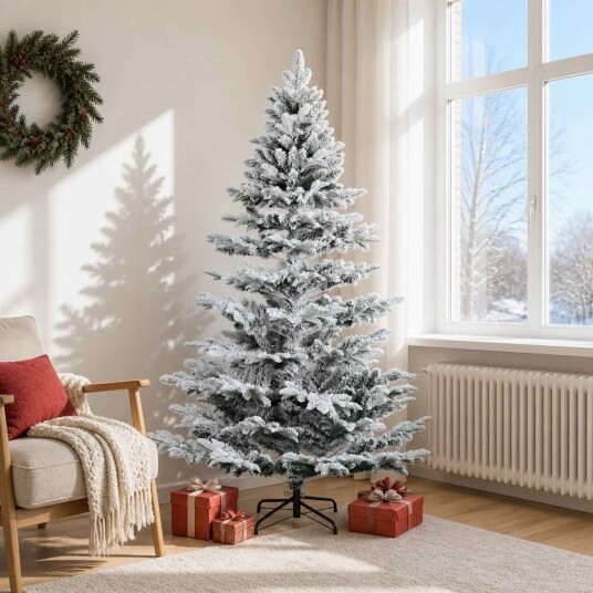 vidaXL Kunstig sammensatt juletre 180 cm PE og PVC Grønn og hvit