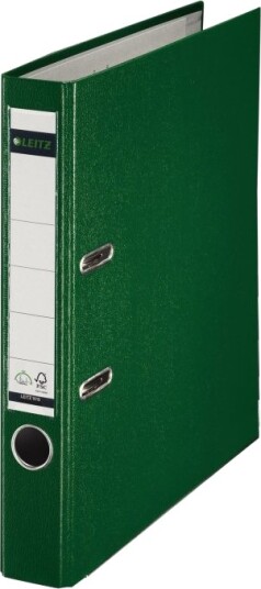 Leitz   Hevarmbuefil   Bokryggbredde: 52 Mm   For A4 210 X 297 Mm   Kapasitet: 350 Ark   Grønn