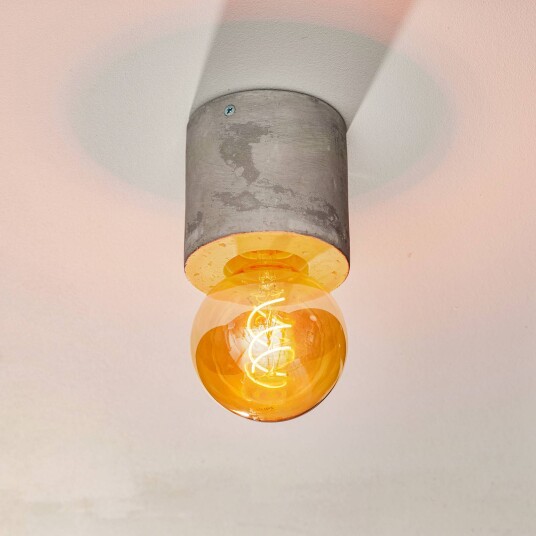Sollux Lighting Taklampe Akira i betong sylinderform
