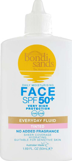 Bondi Sands Everyday Tinted Face Fluid SPF 50+ 50 ml - Solkrem med UVA/UVB-beskyttelse