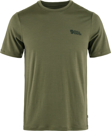 Fjällräven Men's Abisko Wool Logo Short Sleeve Laurel Green XXL, Laurel Green
