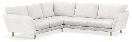Trend Lyx Hjørnesofa Vendbar Hvit|Bouclé