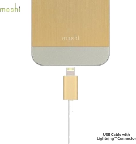 Moshi 99Mo023221 1 M Lightning Usb A Hvit Gull Usb 2.0 Moshi 99Mo023221 1 M Lightning Usb A Hvit Gull Usb 2.0