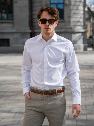 Selected Homme Slim Ethan Shirt Long Sleeve Classic Hvit M