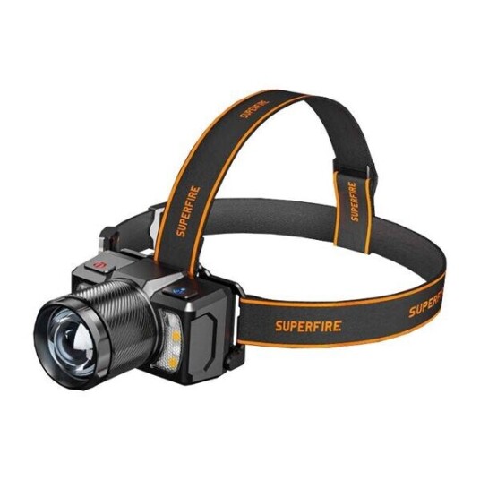 Hodelykt Superfire HL25, 700 lm, USB-C Hodelykt Superfire HL25, 700 lm, USB-C