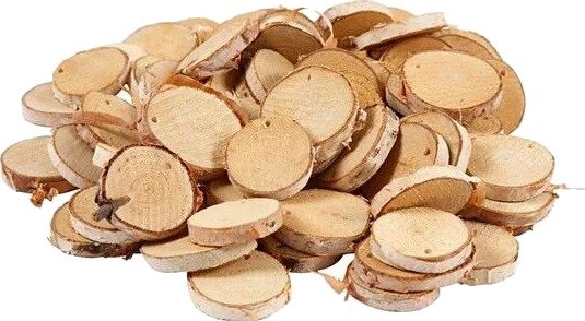 Creativ Company Wooden Discs with Hole 500 grams