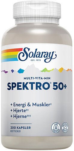 Solaray Multivitamin Spektro50+ 200 kapsler Solaray Multivitamin Spektro50+ 200 kapsler
