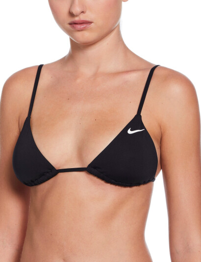 NIKE SWIM Nike Essential Triangle Bikini Top - Black - S