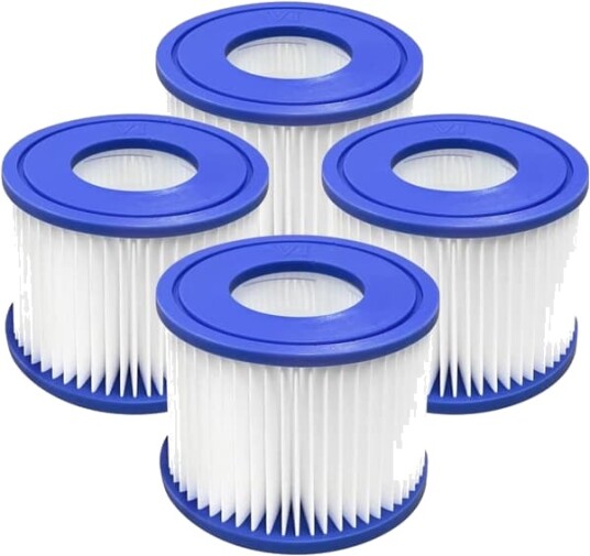 4 x Filter VI for svømmebasseng   for Bestway Miami Lay Z Spa bassengfilter   Filterpatron VI