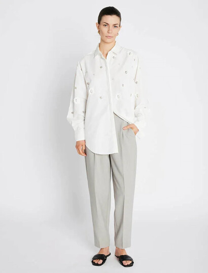 Bruuns Bazaar Chrisoulabbbeia Shirt - White - 36