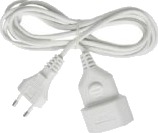 Brennenstuhl Strømforlengelseskabel 3 m Flat Hvit IEC 60906-1 Europlug