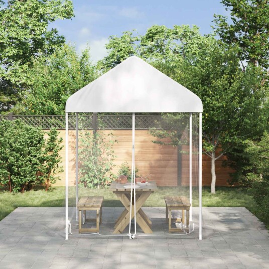 vidaXL Myggnett for hagepavillon 220 mesh Hvit 2 x 2 x 2 m Polyester
