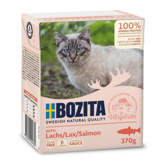Bozita Våtfôr med Laks 370 g - Helmat for Katter
