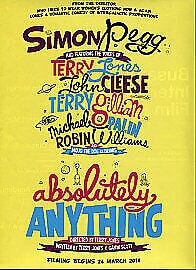 Absolutely Anything DVD 2015 Simon Pegg Jones DIR cert 12 English Brand New Absolutely Anything DVD 2015 Simon Pegg Jones DIR cert 12 English Brand New