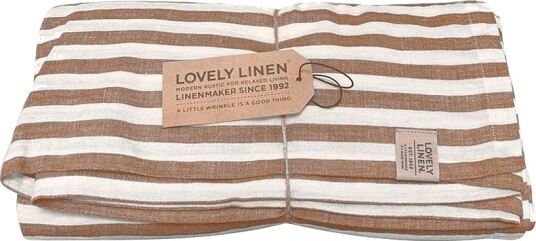 Lovely Linen Duk Misty i vasket lin Brun