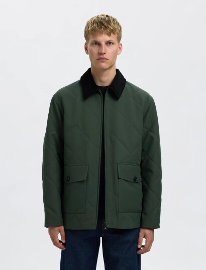 Selected Slhcarlos Quilted Jkt - Green - XL Selected Slhcarlos Quilted Jkt - Green - XL