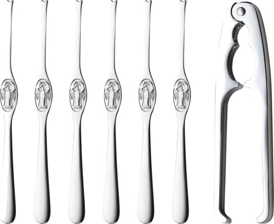 Hardanger Bestikk Hardanger skalldyrsett 7 deler Rustfritt stål Hardanger Bestikk Hardanger skalldyrsett 7 deler Rustfritt stål