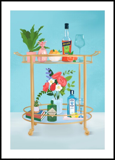 Bar Cart Plakat / 40x50