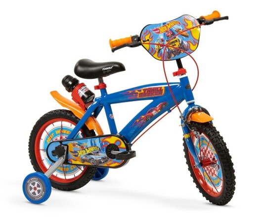 Toimsa Hot Wheels Barnesykkel 14" Med Avtakbare Støttehjul 4 6 År Blå Toimsa Hot Wheels Barnesykkel 14" Med Avtakbare Støttehjul 4 6 År Blå