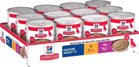 Hill'S Science Plan Mature Adult 7+ Med Kylling & Okse 12 X 370 G