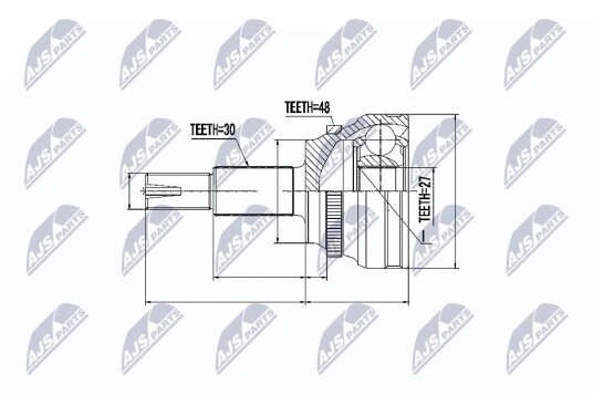Nty Drivknute drivaksel NTY NPZ TY 089