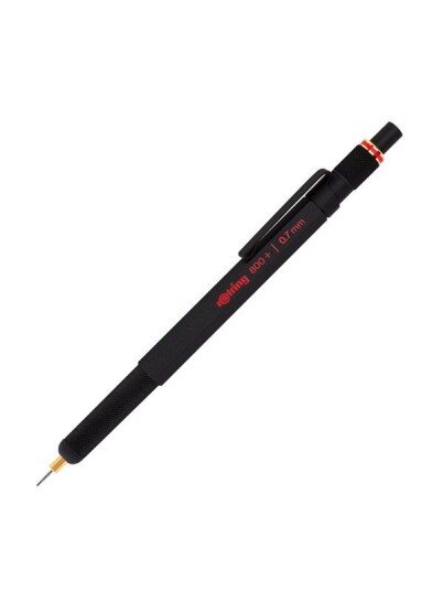 Rotring rOtring 8+ Mechanical Pencil and Touchscreen Stylus  Twist-to-Retract HB .7 mm Propelling Pencil  Svart Metal Barrel