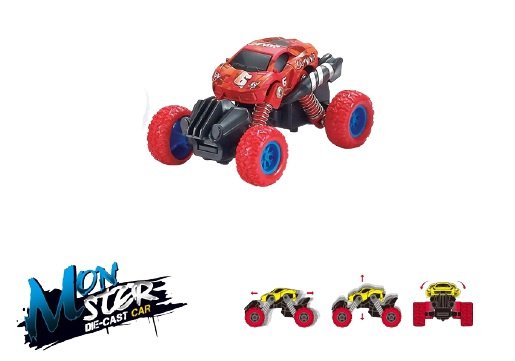 Mini monstertruck 4x4 1:70, rød Mini monstertruck 4x4 1:70, rød