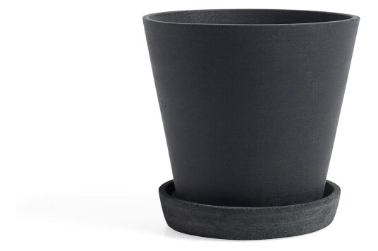 HAY Flowerpot with saucer krukke XL Ø21.5 cm Svart HAY Flowerpot with saucer krukke XL Ø21.5 cm Svart