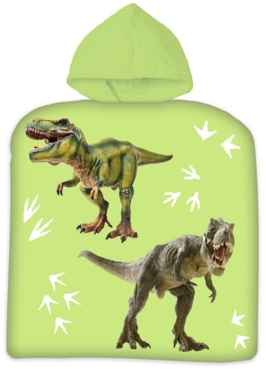 Licens Håndkle poncho til barn - Dinosaurer - 50x100cm - Deilig og myk kvalitet.