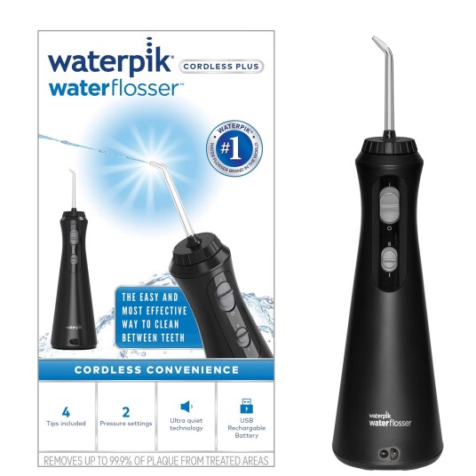Waterpik Portable Munnskyller Black Cordless Plus NY modell