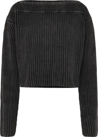 G-Star Washed Open Neck Knit Wmn - DK BLACK GD - XS