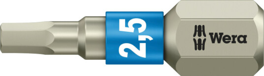 Wera Bits 1/4 Torsion Sexkant 2,5x25mm, Rostfri Wera Bits 1/4 Torsion Sexkant 2,5x25mm, Rostfri