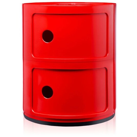 Kartell Componibili Classic Oppbevaring med 2 Rom Rød