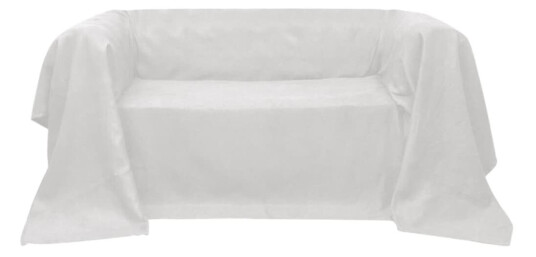 vidaXL Mikro-semsket sofa overtrekk kremfarget 140 x 210 cm