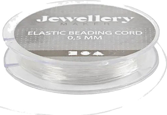 Cc Elastisk Smykketråd Hvit - 10 meter