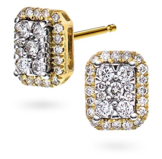 Pan Jewelry Øredobber i 585 gult gull med diamanter 0,30 ct