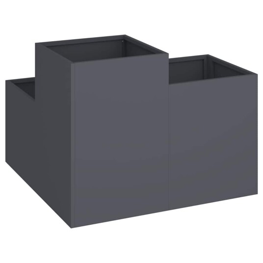  Hageplantkasse 100x100x60 cm Antrasitt Stål