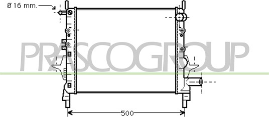 PRASCO RN025R004 Radiator motorkjøling