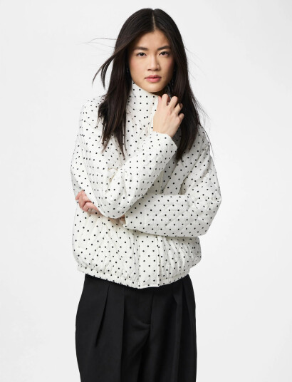 Pieces Pcfamilla Quilted Bomber Jacket White L Pieces Pcfamilla Quilted Bomber Jacket White L