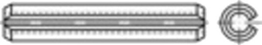 Toolcraft To-410442 Rørstifter (Ø X L) 7 Mm X 10 Mm Fjærstål 100 Stk