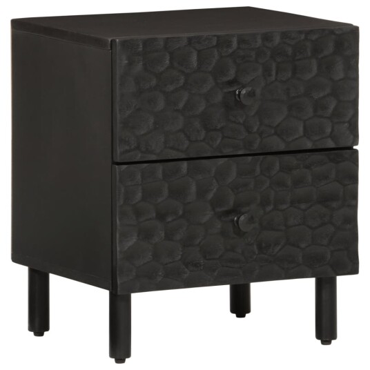 Nattbord svart 40x33x46 cm heltre mango 8720845422356